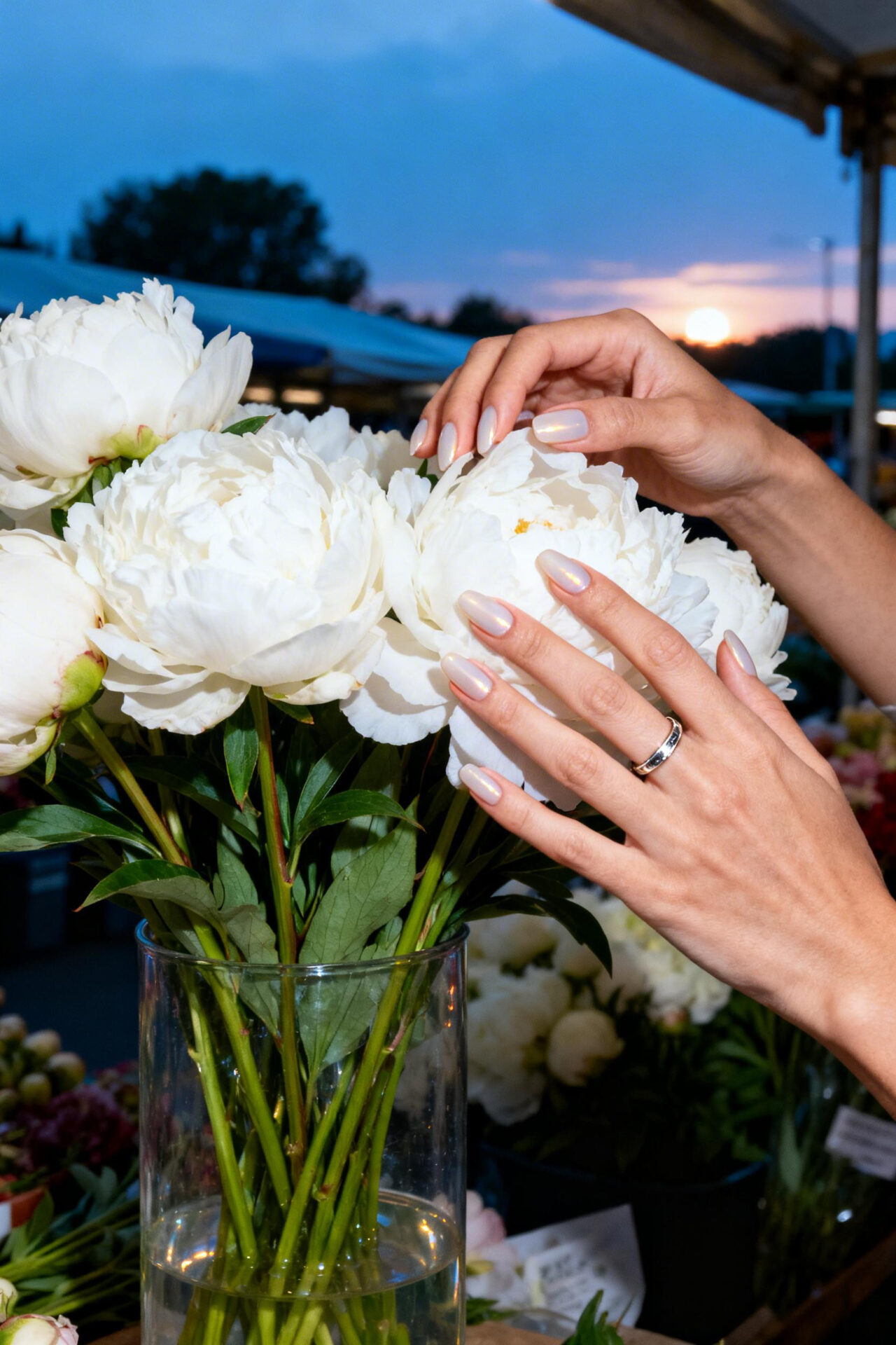 Milky Nude Nails - champagne jelly almond