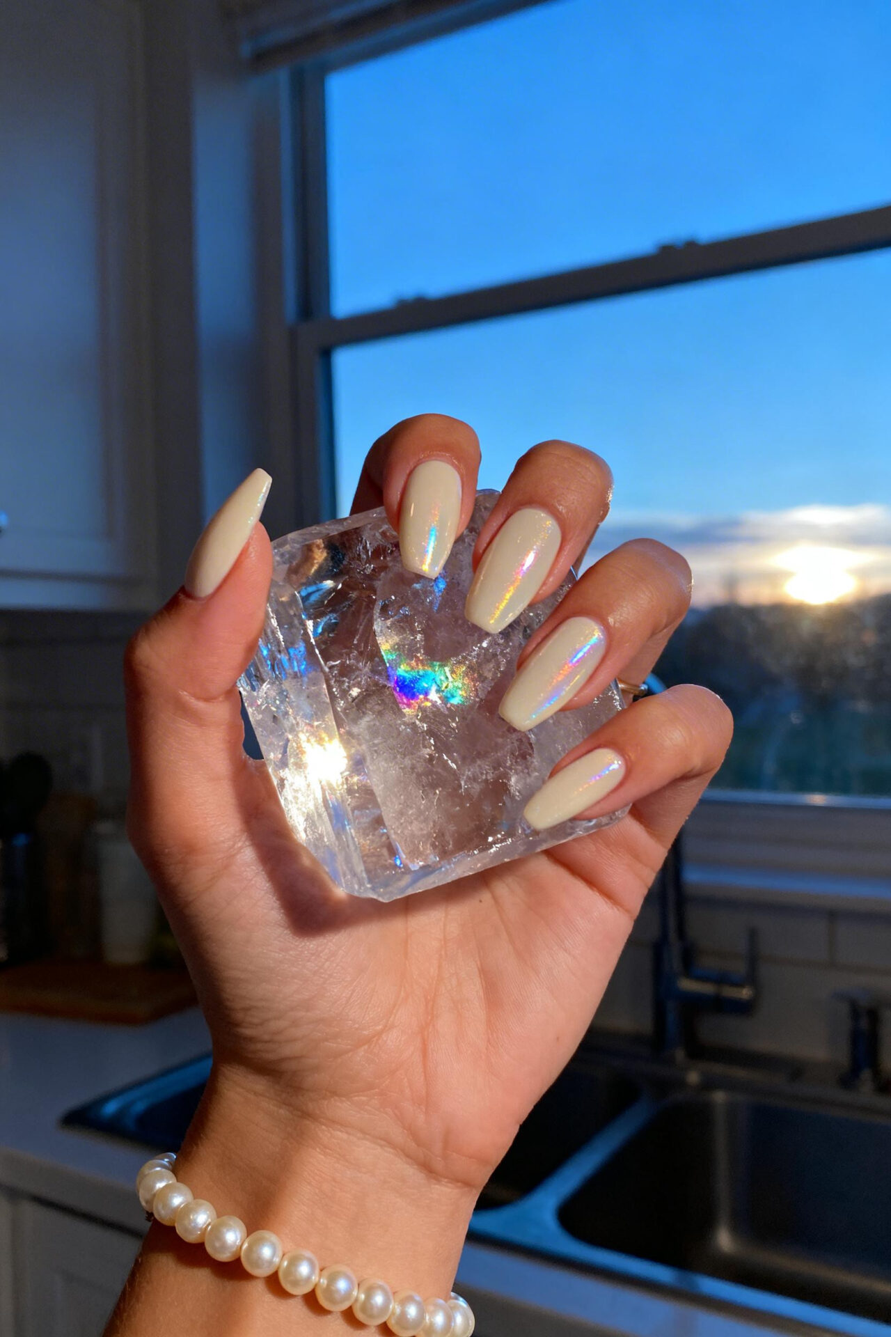 Nude Nail Designs Classy - champagne almond