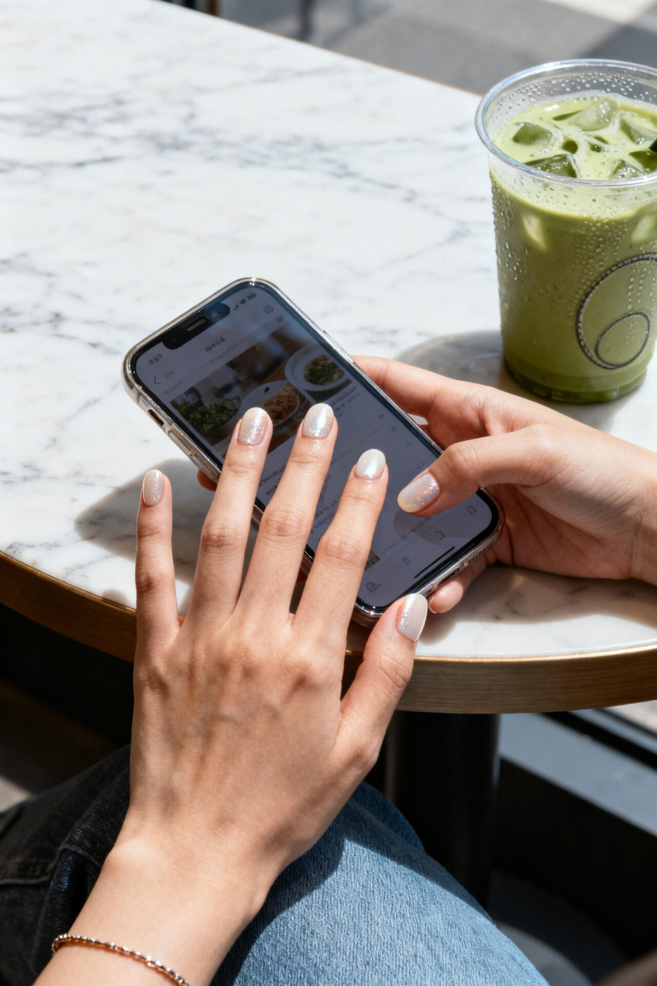 Classy Nude Nail Designs - high gloss round