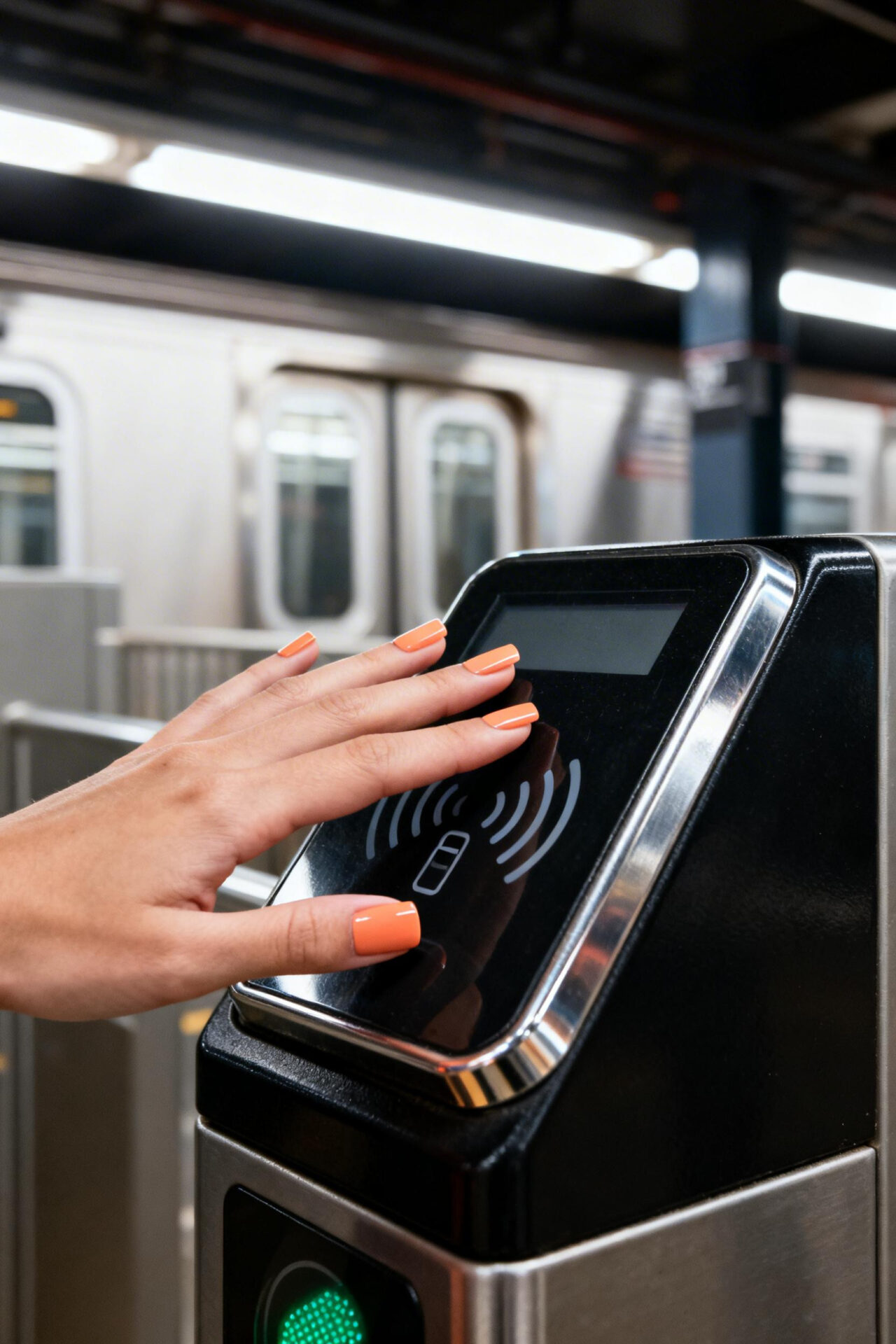 Orange Nail Designs - square matte