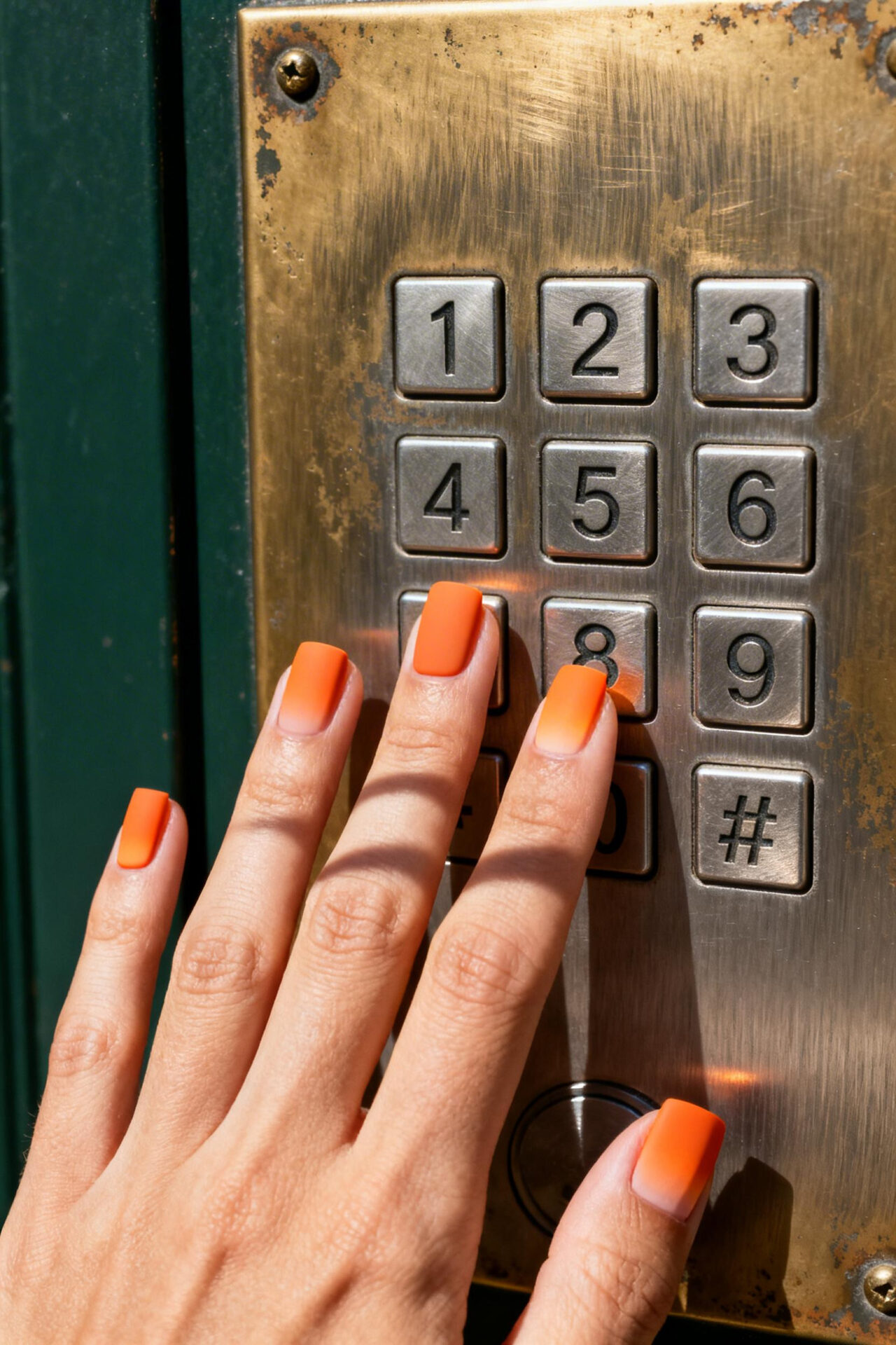 Colorful Aura Nails - summer bright