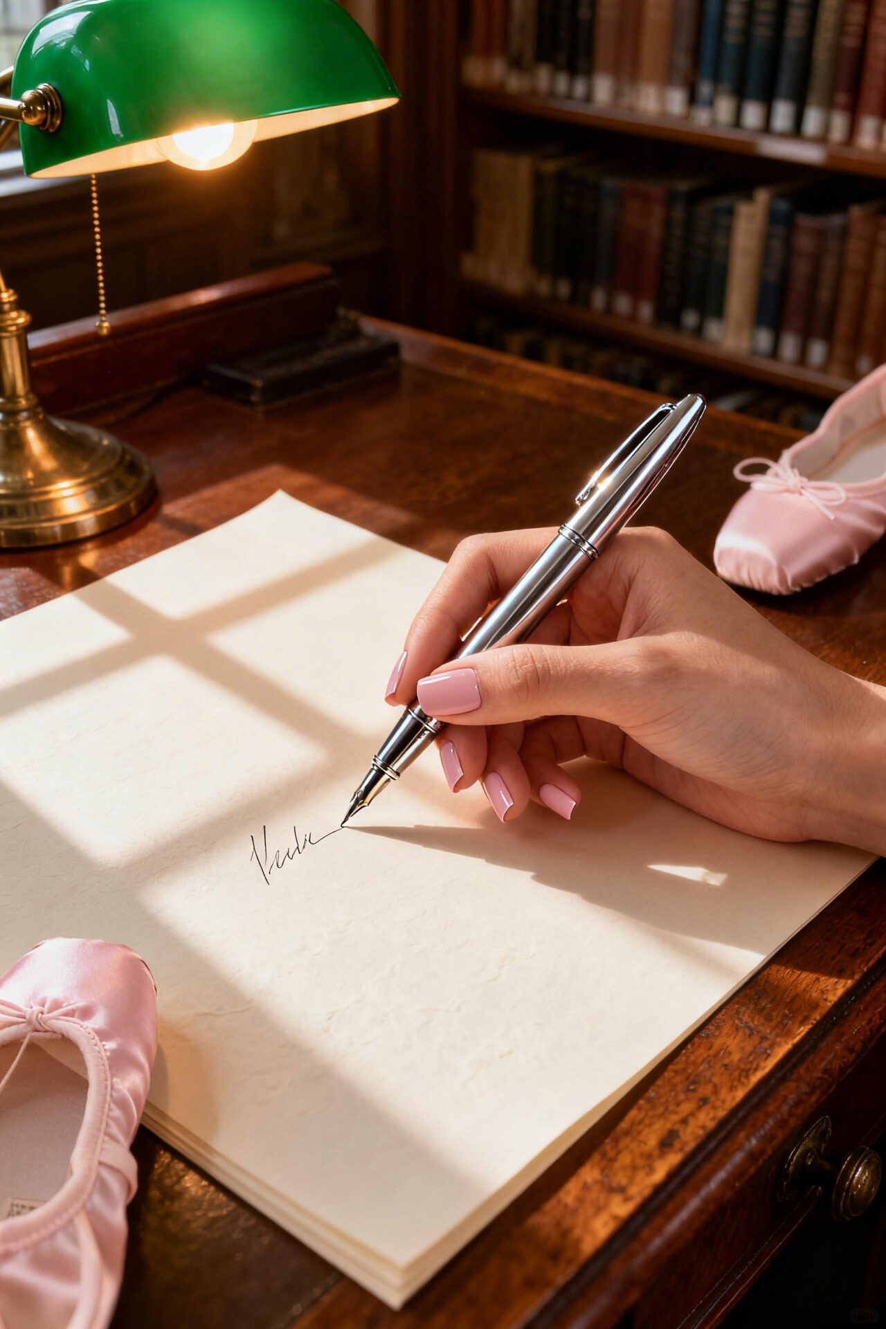 Pink Nails Square ballet matte powder acrylic