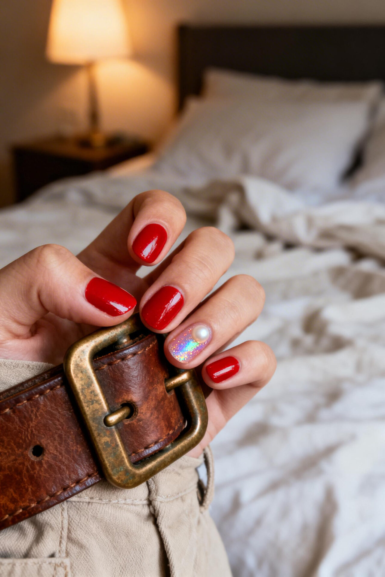 Red Aura Nails - candy apple shimmer