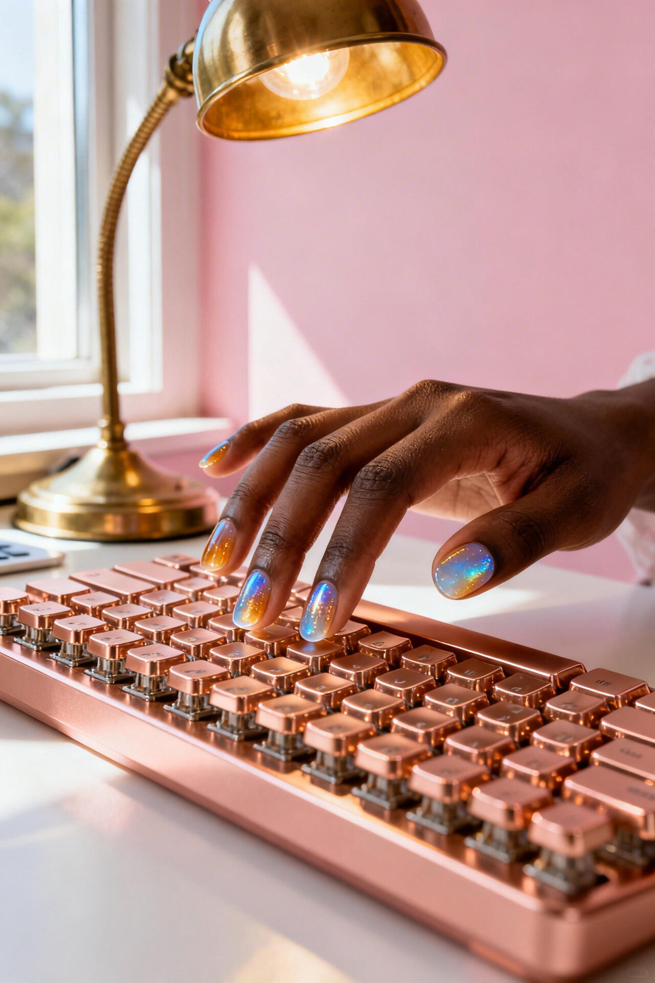 Short Artsy Nails - icy gel manicure