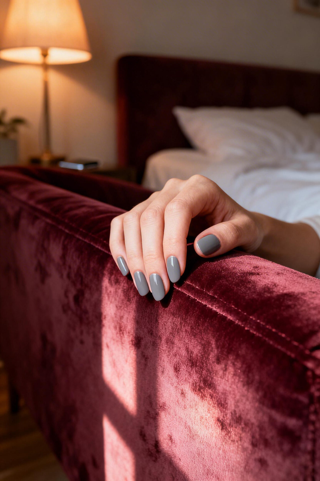 Nail Ideas Elegant Classy - dove grey matte oval