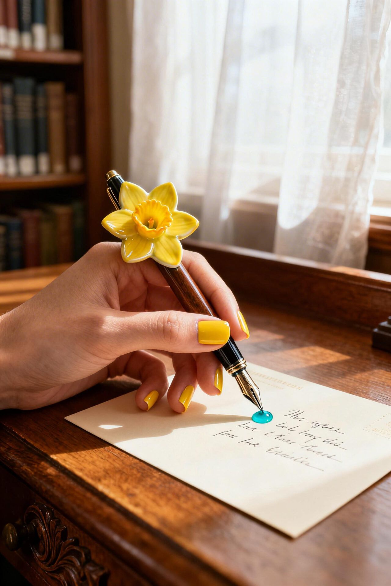 Pastel Nails - daffodil yellow glazed