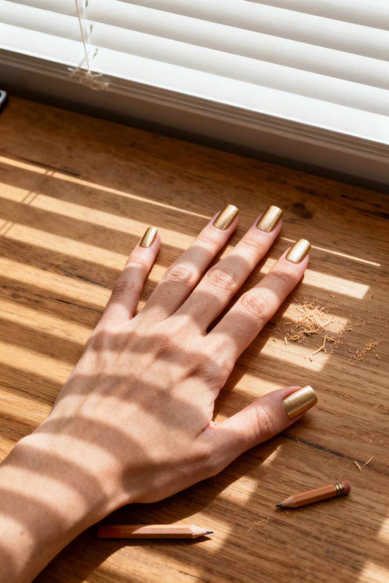 Subtle Nails - champagne gold matte