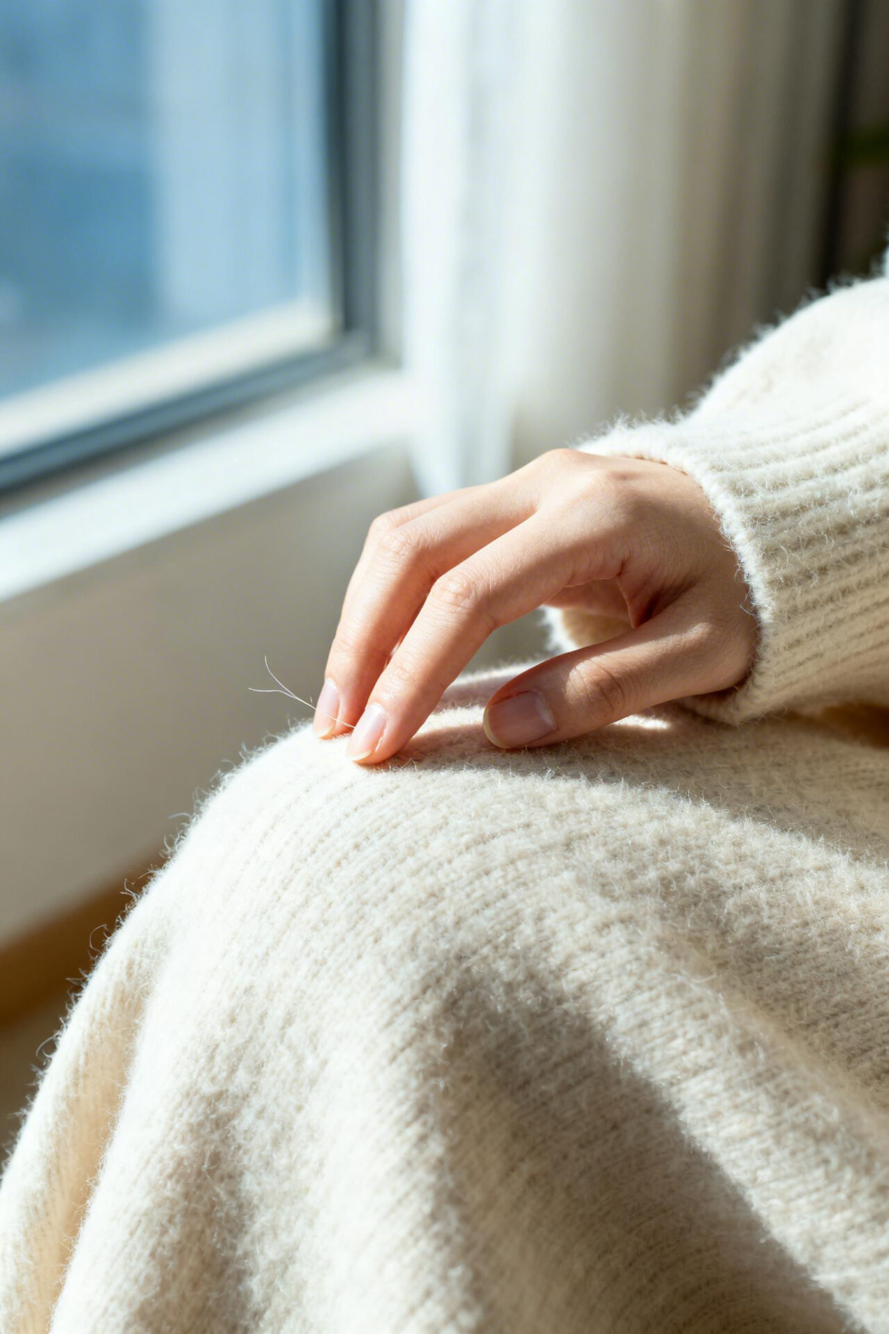 Short Nails Ideas - cream matte satin