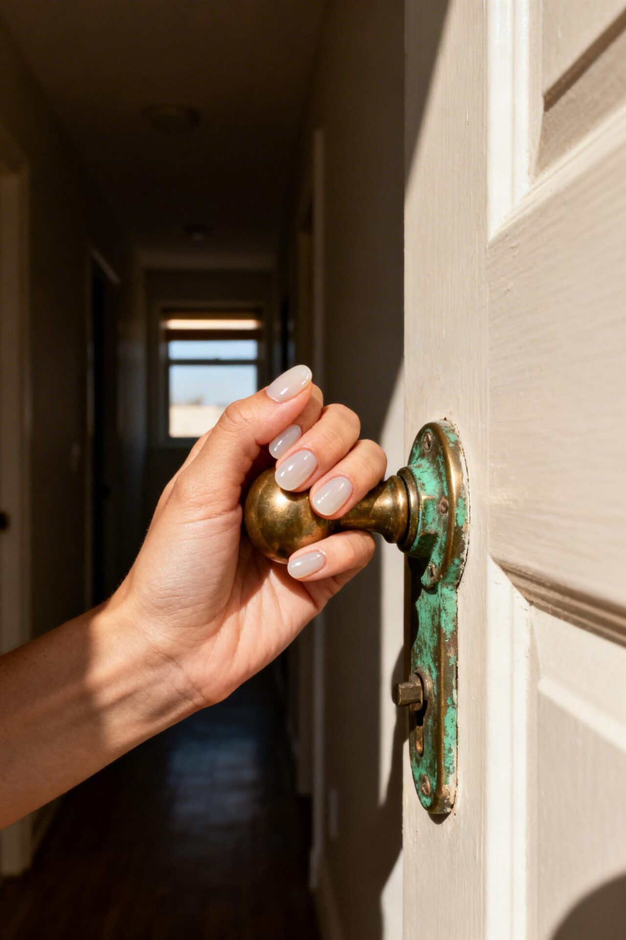 Long Squoval Nails - milk glass gloss
