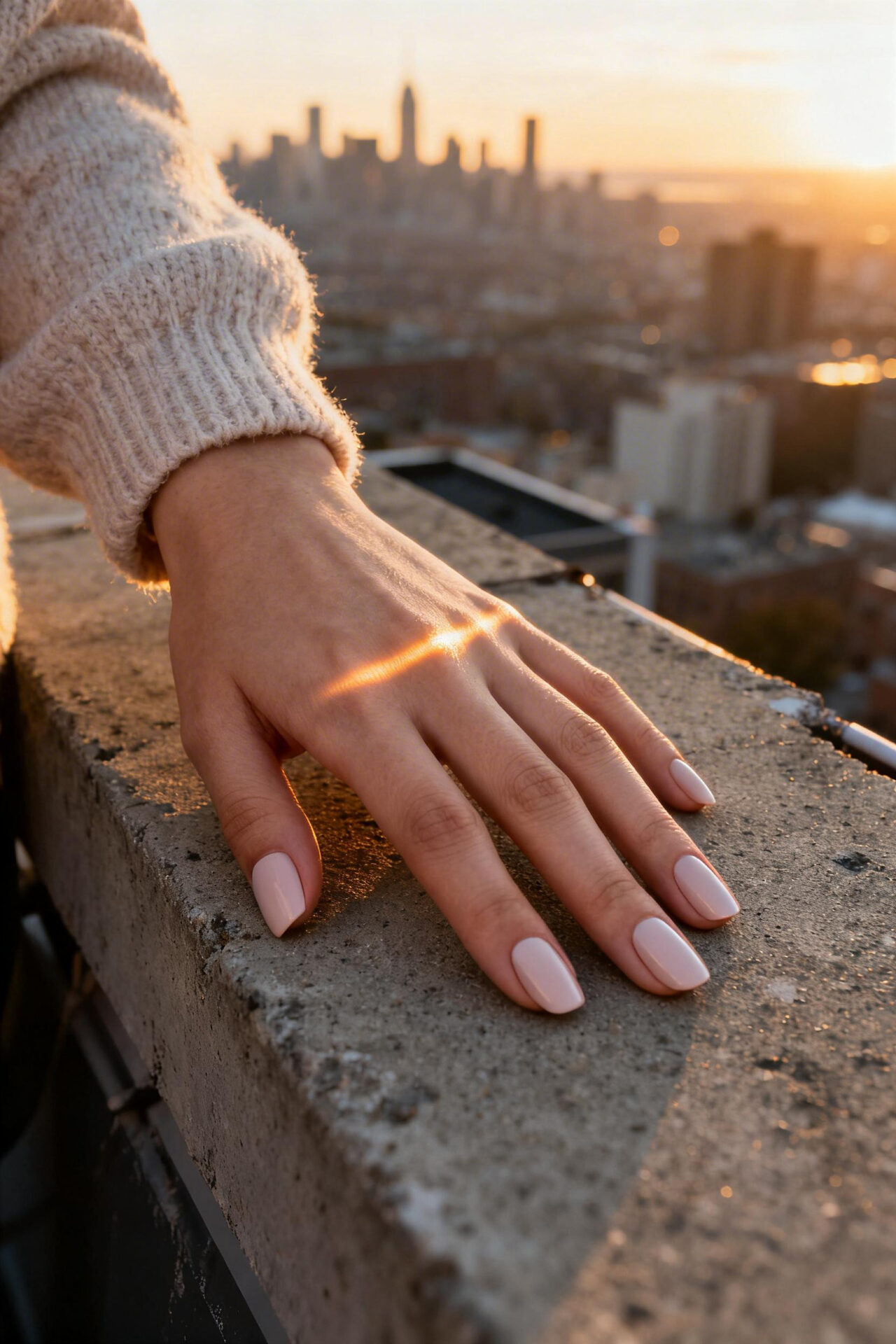 Small Round Nails - ballet slipper matte