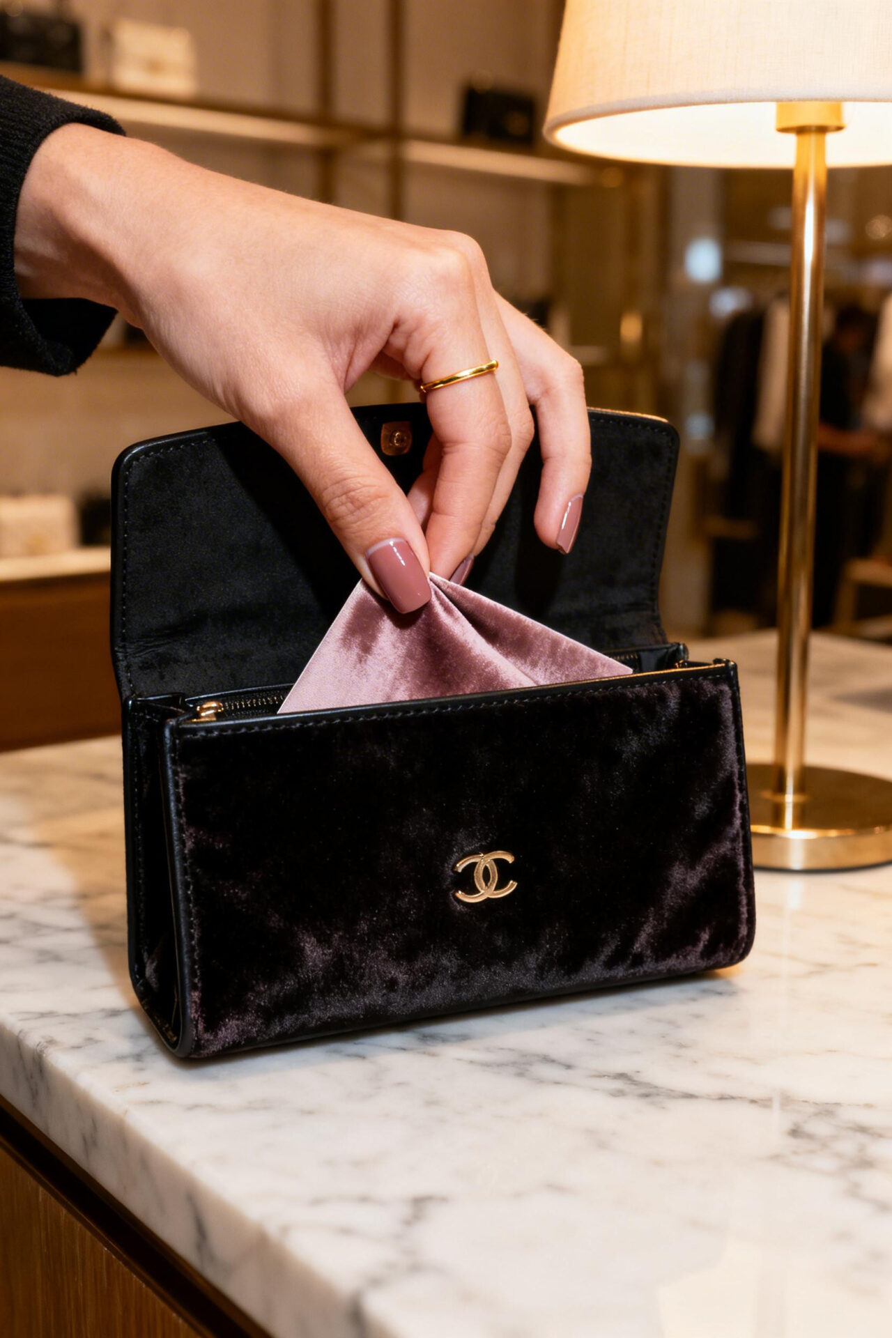 Neutral Nails - dusty rose velvet