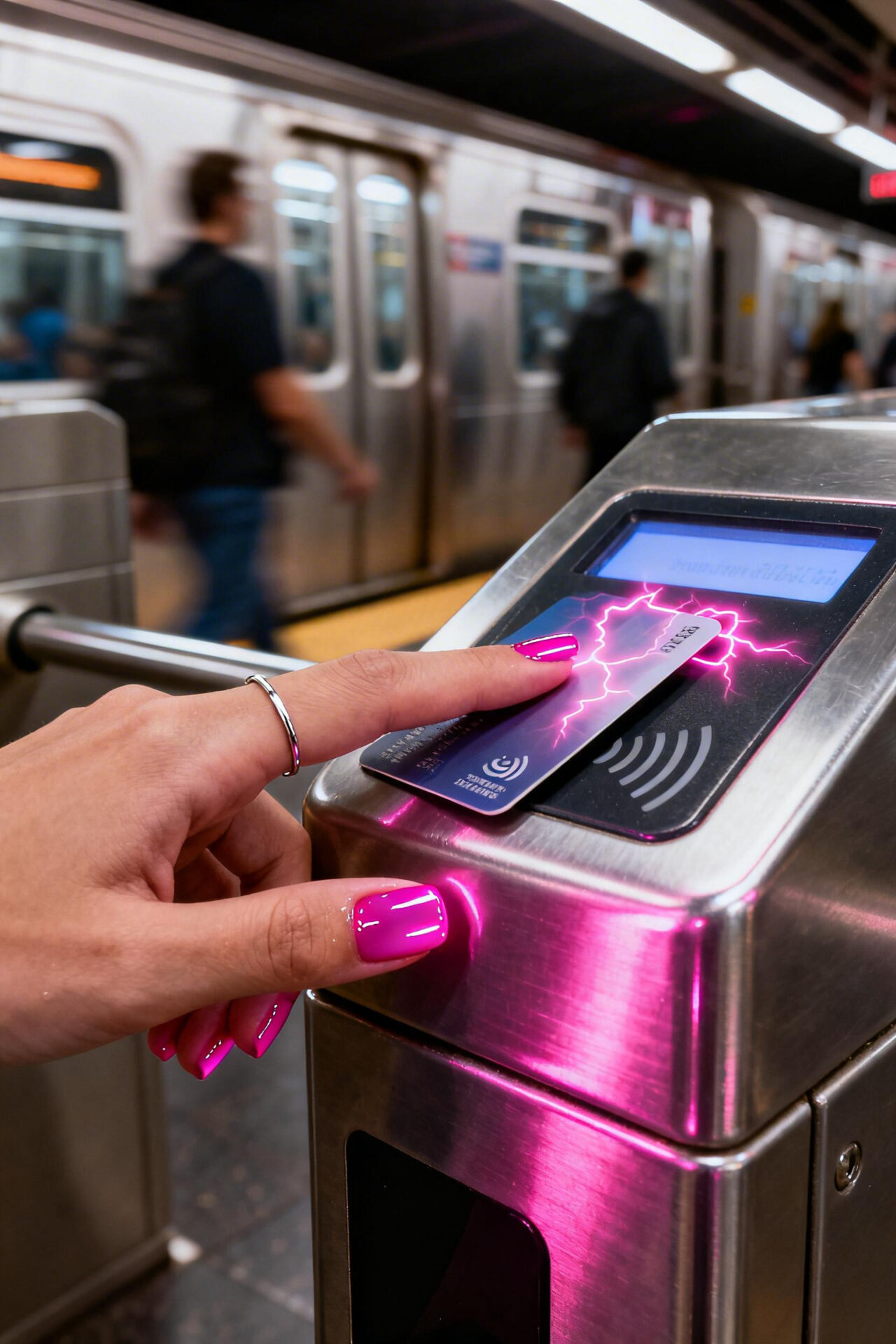 Vacation Nails Summer - bright magenta