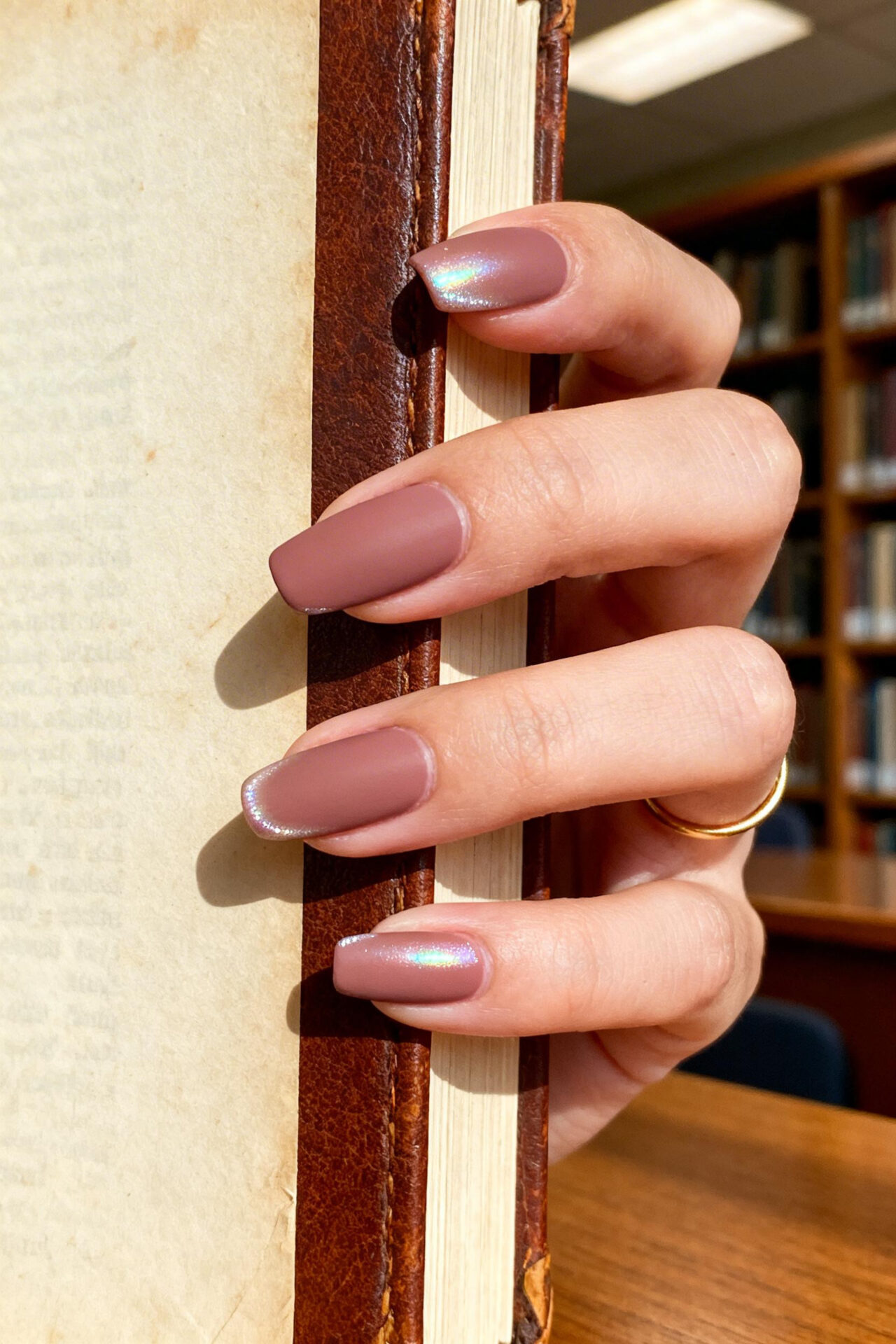 Bright Aura Nails - dusty rose coffin