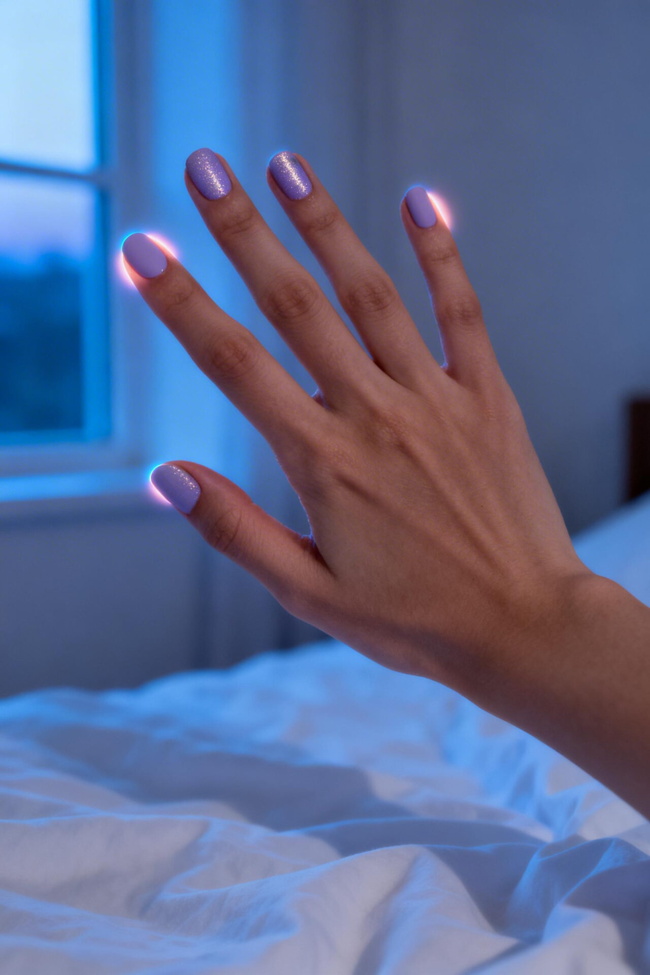 Spring Aura Nails - lavender shimmer