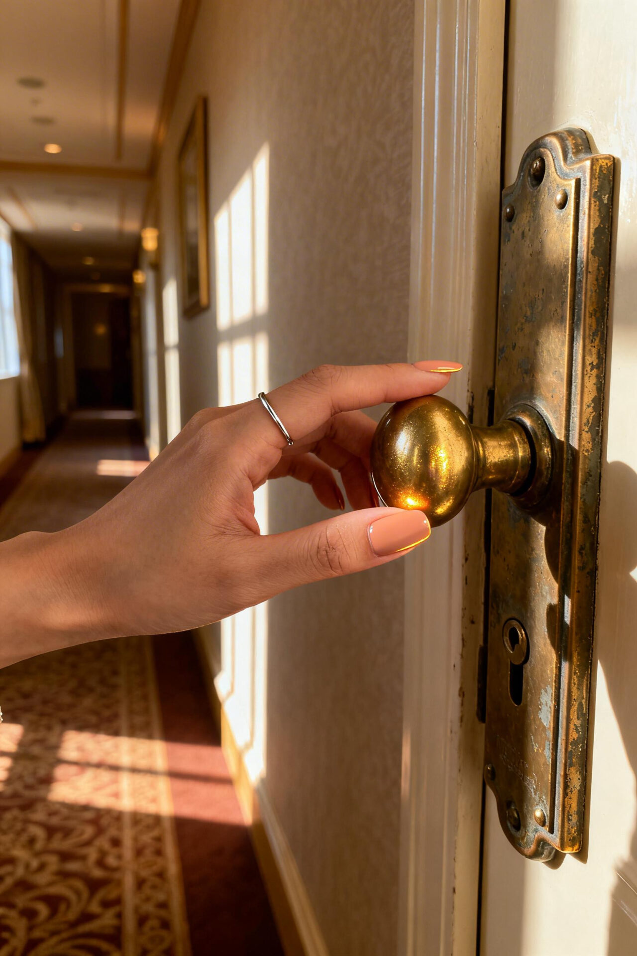 Soft Aura Nails - peachy gold shimmer